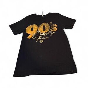 90's Country Fan Black T-Shirt